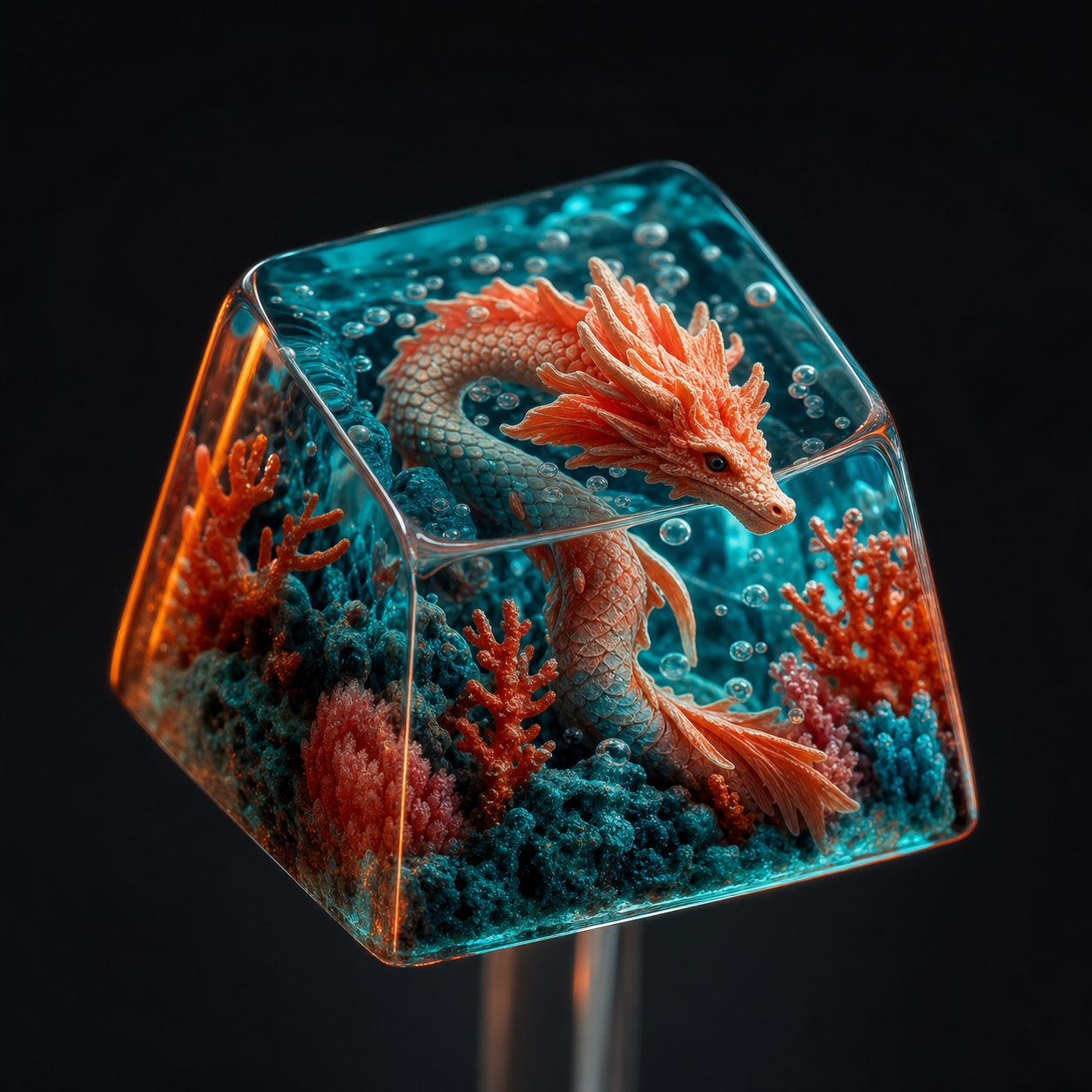 Coral Drake Artisan Keycap
