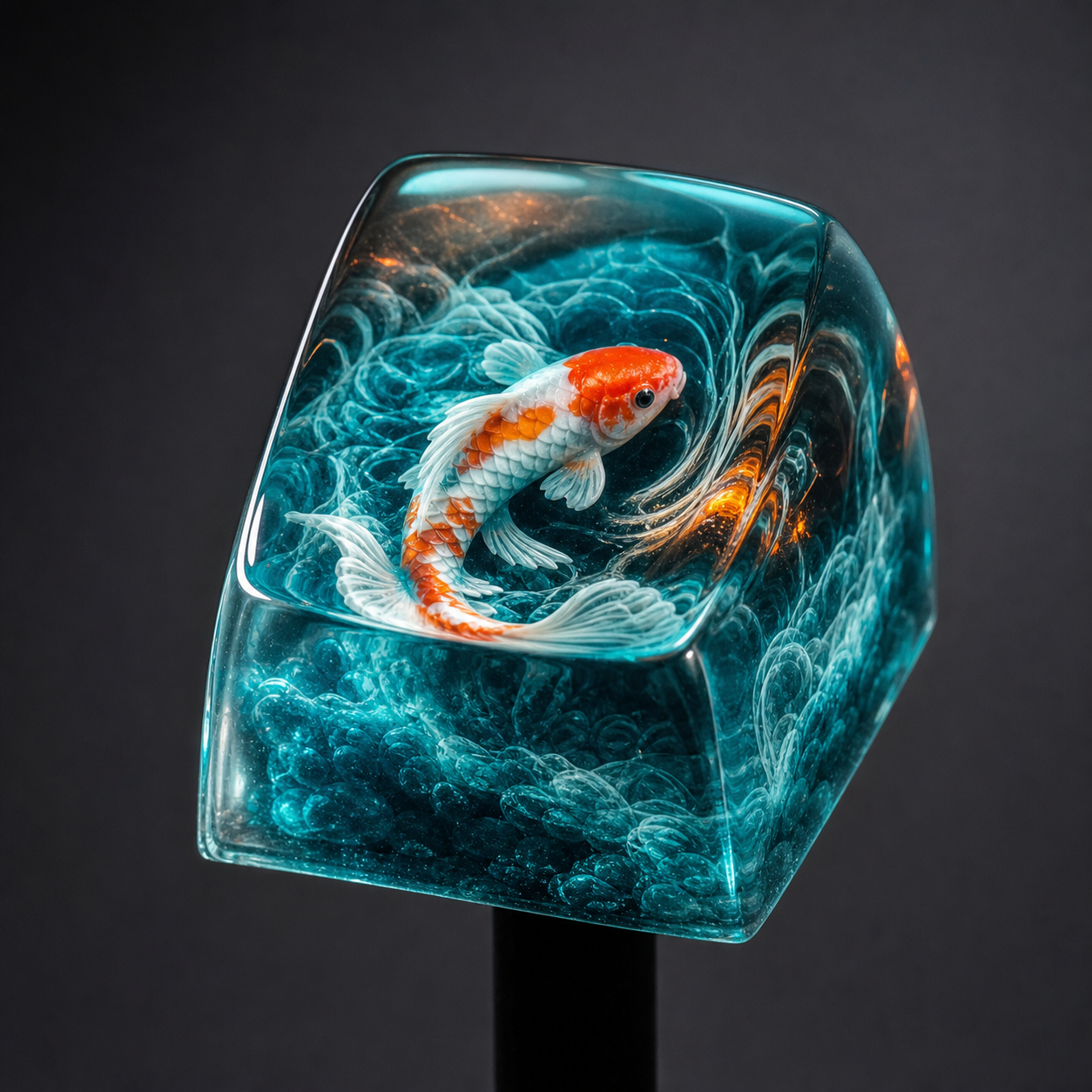 Neon Koi Artisan Keycap