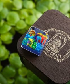 Cord – cận cảnh tiểu cảnh cá nhiệt đới resin trong hộp gỗ