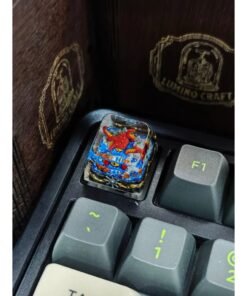 Keycap artisan bạch tuộc đỏ trong tiểu cảnh đại dương resin